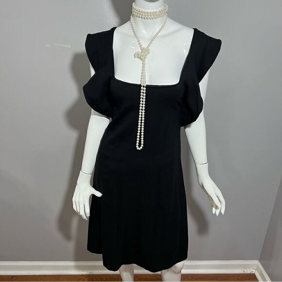 NWT French Connection Marie Square Neck Little Black Dress -- 6 - Picture 4 of 13
